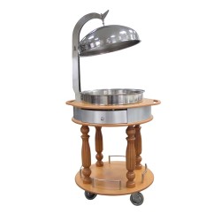 Öztiryakiler Wooden Chafing Dish Service Trolley, 90 cm - Öztiryakiler