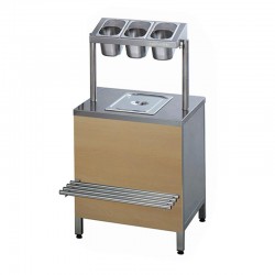 Öztiryakiler Wooden Covered Cube Unit with Sliding Tray, 70x70 cm - Öztiryakiler