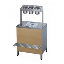 Öztiryakiler Wooden Covered Cube Unit with Sliding Tray, 80x70 cm - Öztiryakiler