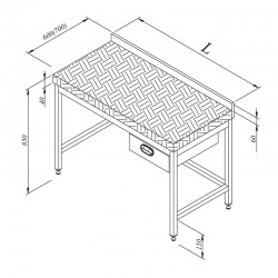 Öztiryakiler Wooden Work Bench with One Drawer, 140x70 cm - Öztiryakiler