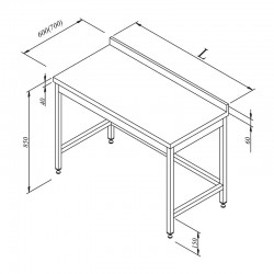 Öztiryakiler Work Bench, 100x60 cm - Öztiryakiler