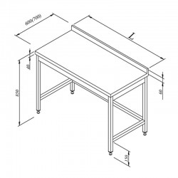 Öztiryakiler Work Bench with Back, 120x70 cm - Öztiryakiler