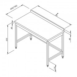 Öztiryakiler Work Bench with Back, 160x60 cm - Öztiryakiler