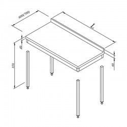 Öztiryakiler Work Bench with Back, 60x70 cm - Öztiryakiler