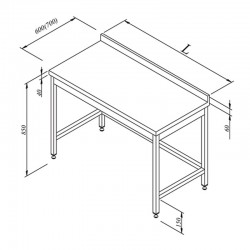 مقعد العمل Öztiryakiler مع ظهر، 90 × 70 سم - Öztiryakiler