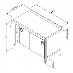 Öztiryakiler Work Bench with Cabinet and Shelves, 190x70 cm - Öztiryakiler