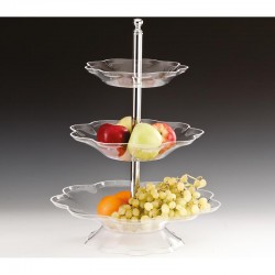 Zicco - Zicco ZCP-345 Papatya Model Akrilik Teşhir Standı, 3 Katlı, 55 cm