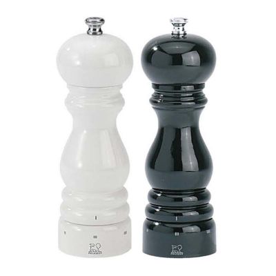 Peugeot Paris Karabiber-Tuz Değirmeni Set, 2'li, 18 cm, Siyah-Beyaz - 1