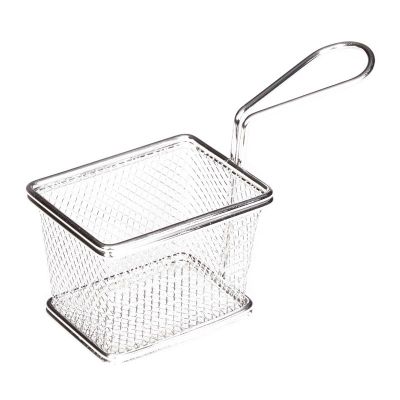 Biradlı YQ-03 Kare Patates Sunum Sepeti, 10x7.5x7.5 cm - 1