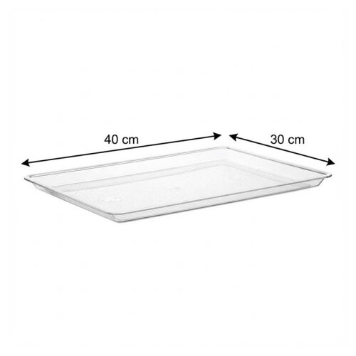 Bora Plastik Dikdörtgen Teşhir Tepsisi, Polikarbonat 30x40 cm - Bora Plastik (1)