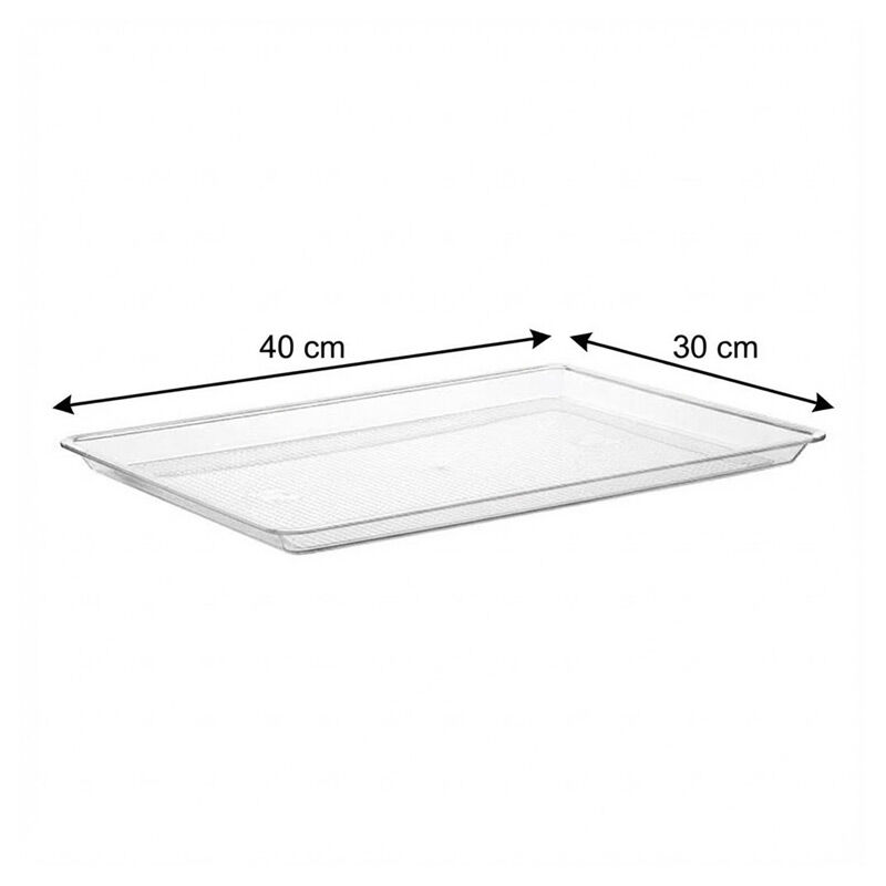 Bora Plastik Dikdörtgen Teşhir Tepsisi, Polikarbonat 30x40 cm - Bora Plastik