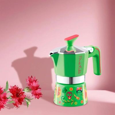 Pedrini Frida Kahlo Moka Pot, 3 Cup, Yeşil - 2
