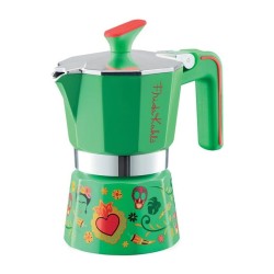 Pedrini Frida Kahlo Moka Pot, 3 Cup, Yeşil - Thumbnail