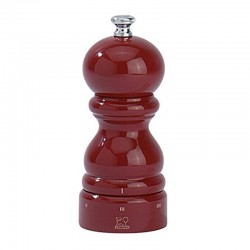 Peugeot Paris U-Select Salt Mill, 12 cm, Lacquered Dark Red - Peugeot