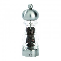 Peugeot Senlis Acrylic Pepper Mill, 18 cm, Inox - Peugeot
