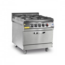 Pimak 4 Burner Cooker, 1 Oven, 80x70x85 cm, LPG - Pimak
