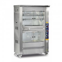 Pimak Drum Chicken Turning Machine, Resting, 25 Chicken, Natural Gas - Pimak