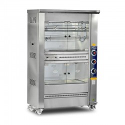 Pimak Drum Resting Chicken Turning Machine, 20 Chicken Capacity, Natural Gas - Pimak