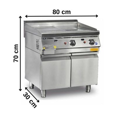 Pimak Flat Plate Grill, 80 cm, Natural Gas - Pimak