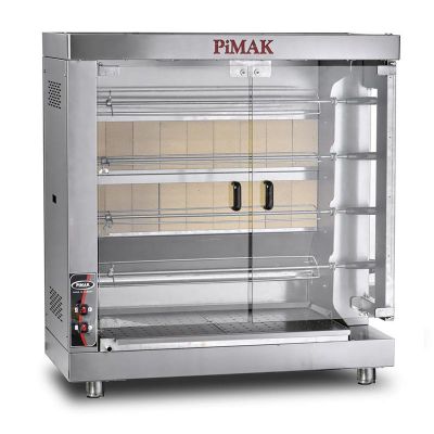 Pimak Kollu Set Üstü Piliç Çevirme Makinesi, 20 Piliç Kapasiteli, Doğalgazlı - 1
