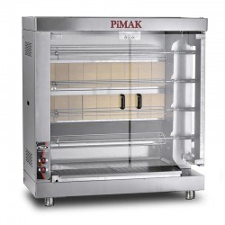 Pimak ماكينة خراطة دجاج علوية ذات مقبض ذراع، سعة 20 دجاجة، غاز البترول المسال - Pimak