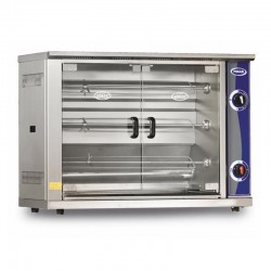 Pimak Single Showcase Chicken Turning Machine, 12 Chicken Capacity, Natural Gas - Pimak