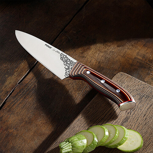 Pirge 32160 Elite Şef Bıçağı, 19 cm, Kahverengi - 5