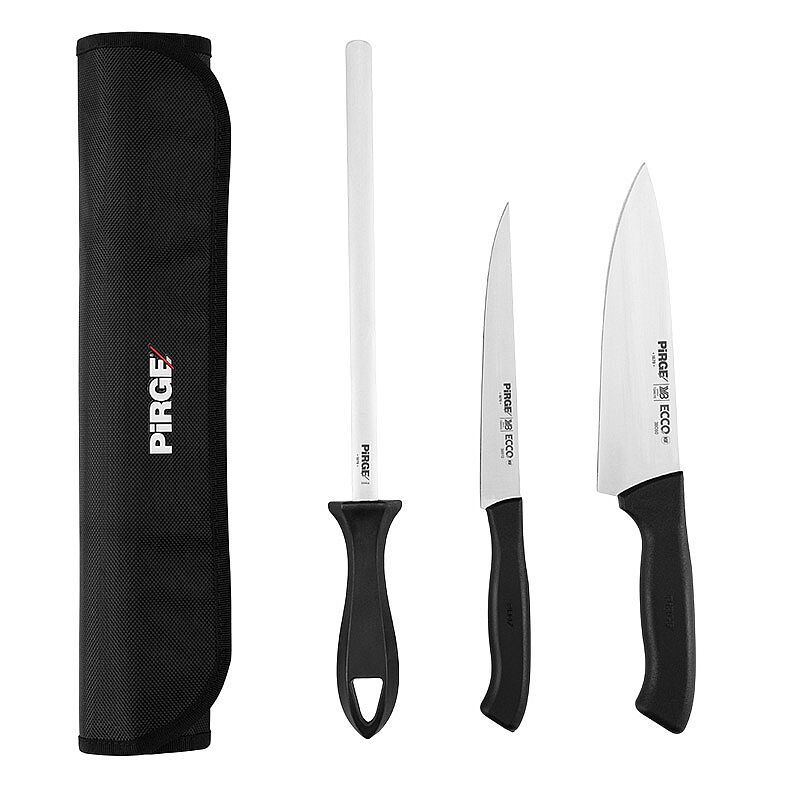 Pirge 38403 Çantalı 3'lü Bıçak Seti - Pirge