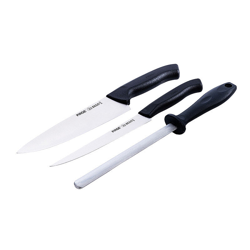 Pirge 38403 Çantalı 3'lü Bıçak Seti - Pirge