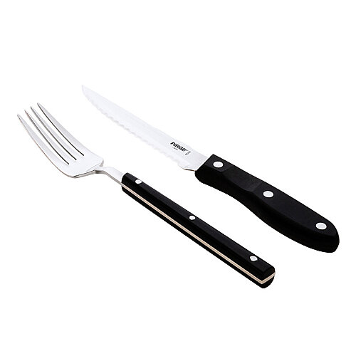 Pirge 41085 Elite Bıçak ve Çatal Seti, Siyah - 2