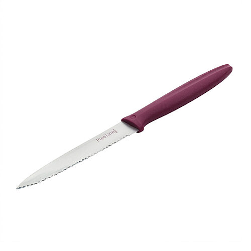 Pirge 46004 Pure Line Sivri Dişli Sebze Bıçağı, 12 cm, Bordo - Pirge