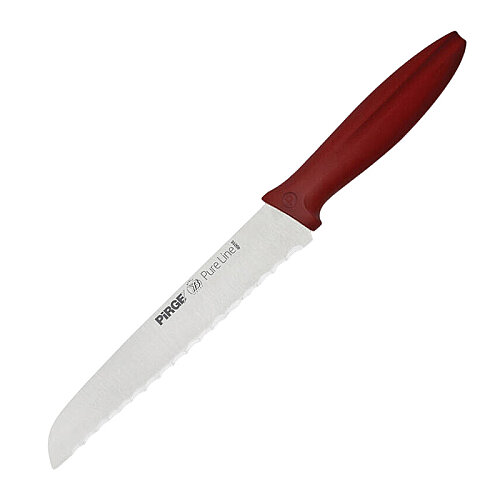 Pirge 46018 Pure Line Sivri Dişli Sebze Bıçağı, 18 cm, Bordo - Pirge