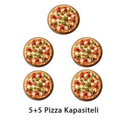 Öztiryakiler 24 cm x 5+5 Pizza Kapasiteli Çift Katlı Pizza Fırını, Elektrikli - Thumbnail