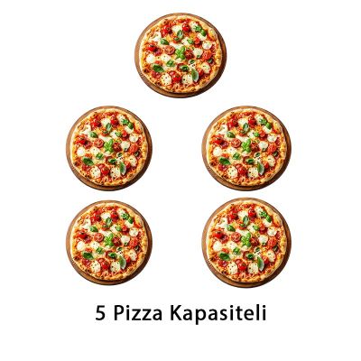 Öztiryakiler 24 cm x 5 Pizza Kapasiteli Tek Katlı Pizza Fırını, Elektrikli - Öztiryakiler