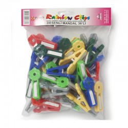 Bora Plastik Desenli Masa Mandalı, 36 Adet - Bora Plastik