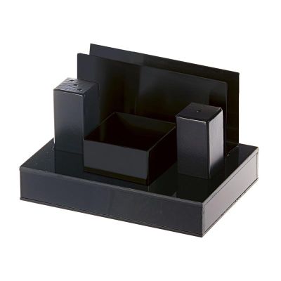 Biradlı GRV-67 Pleksi Standlı Kare Tuzluk Takımı, 4'lü - 1