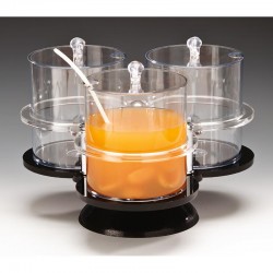 Zicco ZCP-113 Döner Polikarbon Sosluk Reçellik Standı, 2.1 L, 36x36 cm - Zicco