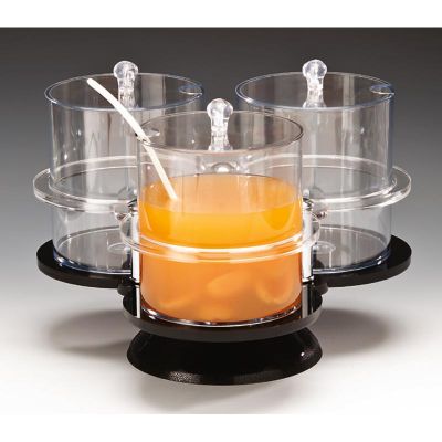 Zicco ZCP-113 Döner Polikarbon Sosluk Reçellik Standı, 2.1 L, 36x36 cm - 1
