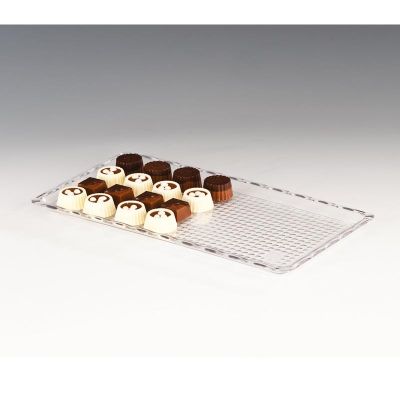 Zicco ZCP-224 Polikarbon Çikolata Teşhir Tepsisi, 15x30 cm, Şeffaf - 1