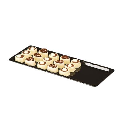 Zicco ZCP-223 Polikarbon Çikolata Teşhir Tepsisi, 10x30 cm, Siyah - 1