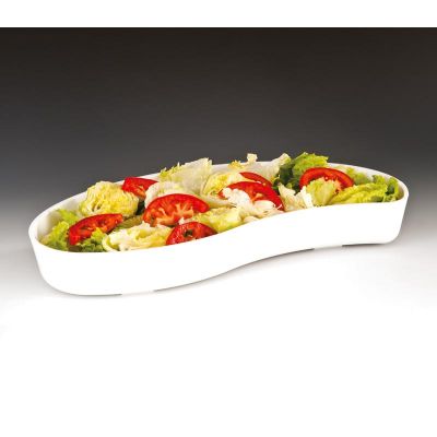 Zicco ZCP-299 Polikarbon Damla Teşhir Tabağı, 45x21x6.5 cm, Beyaz - 1