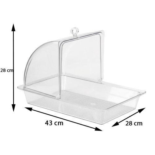 Zicco ZCP-447 Rolltop Kapaklı Polikarbon Muhafaza Kabı, 28x43x28 cm - 2