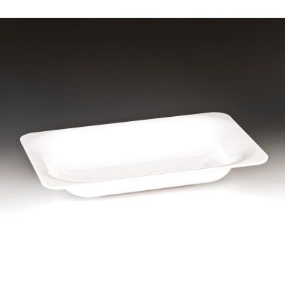 Zicco ZCP-298 Polikarbon Dikdörtgen Teşhir Tabağı, 40x26x6.5 cm, Beyaz - 1