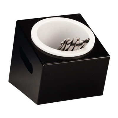 Zicco ZCP-414 Polikarbon Çatal Kaşık Standı, 16.5x18x15 cm, Siyah - 1