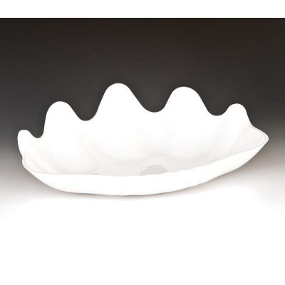 Zicco ZCP-300 Polikarbon İstiridye Teşhir Tabağı, 38x27x5 cm, Beyaz - 1