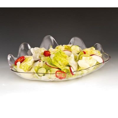 Zicco ZCP-300 Polikarbon İstiridye Teşhir Tabağı, 38x27x 5 cm, Şeffaf - 1