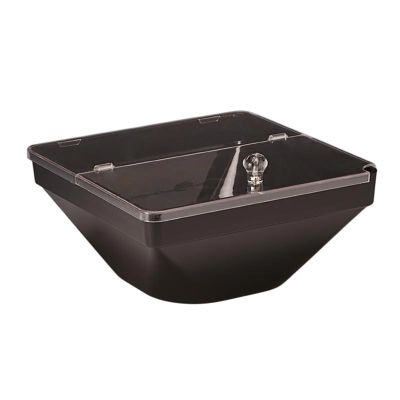 Zicco ZCP-611 Polikarbon Kapaklı Teşhir Kasesi, 22x22x11 cm, Siyah - 1