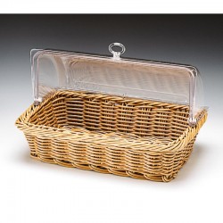 Zicco ZCP-662 Polikarbon Rolltop Kapaklı Ekmek Sepeti, 44x29x11 cm, Hasır - Zicco