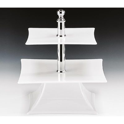 Zicco ZCP-630 Polikarbon Teşhir Standı, 2 Katlı, 24 cm, Beyaz - 1
