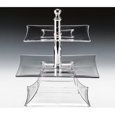 Zicco ZCP-630 Polikarbon Teşhir Standı, 2 Katlı, 24 cm, Şeffaf - 1